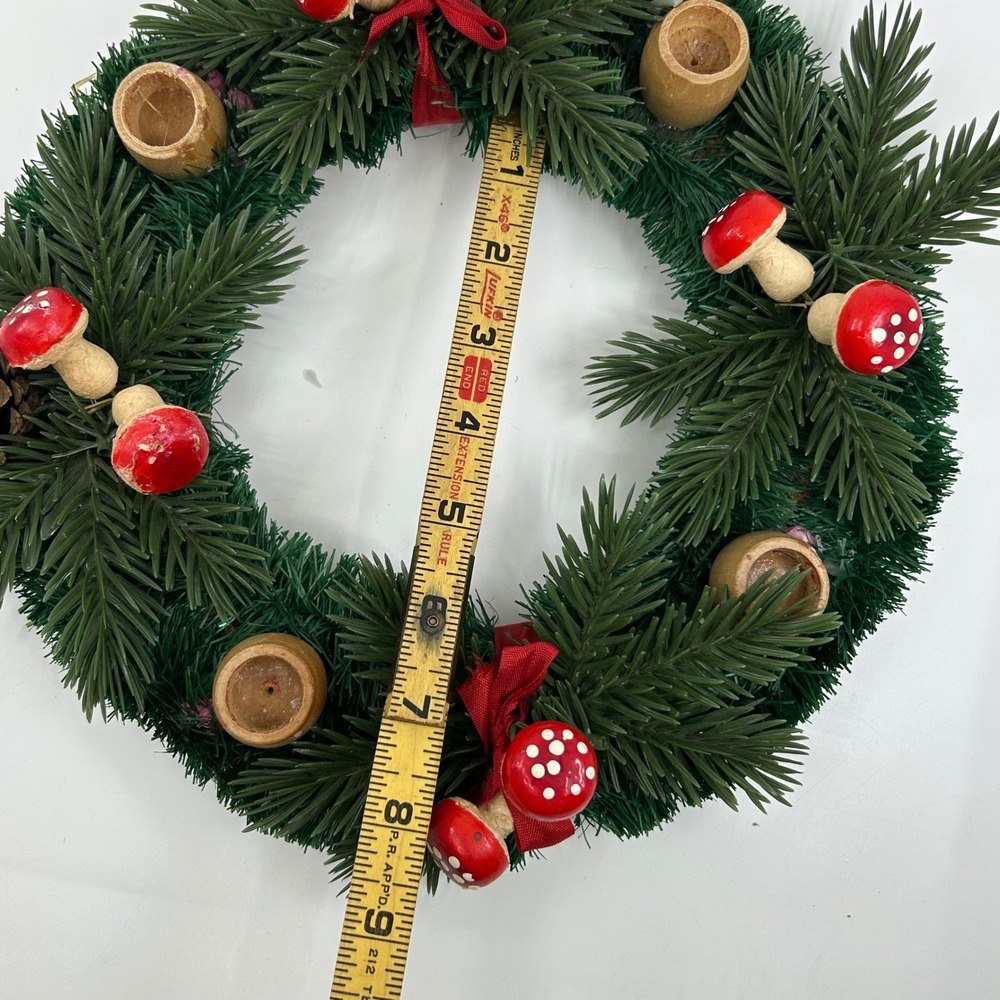 Vintage Swedish Mid Center Mushroom Table Candle Wreath Center Piece - Picture 11 of 13